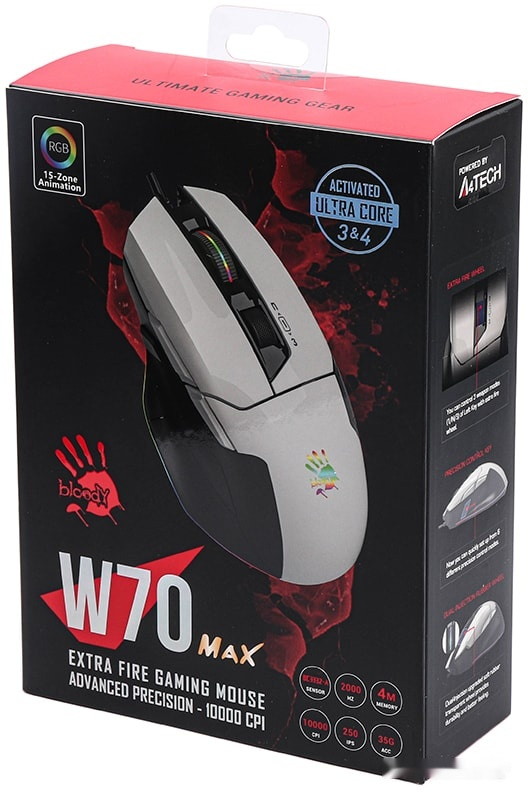 Игровая мышь A4Tech Bloody W70 Max (белый)