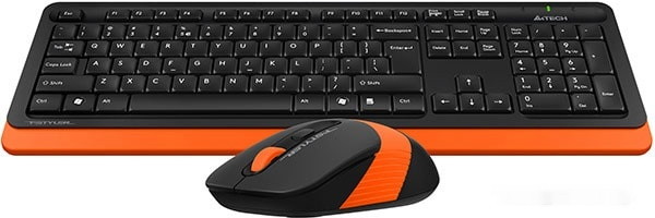 Клавиатура + мышь A4Tech Fstyler FG1010 (черный/оранжевый)