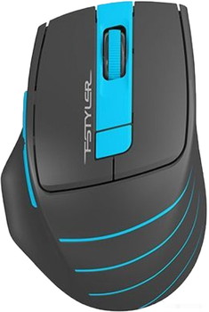 Мышь A4Tech Fstyler FG30 (черный/голубой) - фото