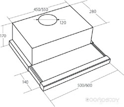 Вытяжка AKPO Light Eco Glass 60 WK-7 (серый) - фото2