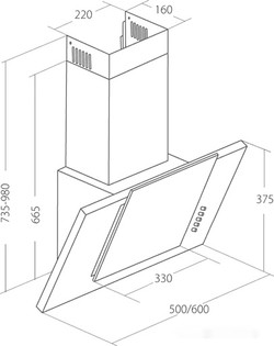 Кухонная вытяжка AKPO Mirt Eco 50 WK-4 (черный) - фото2