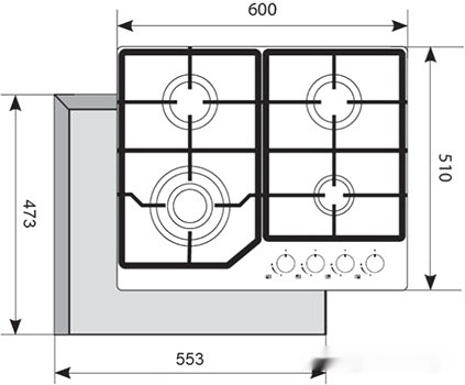 Варочная панель AKPO PGA 604 LXE