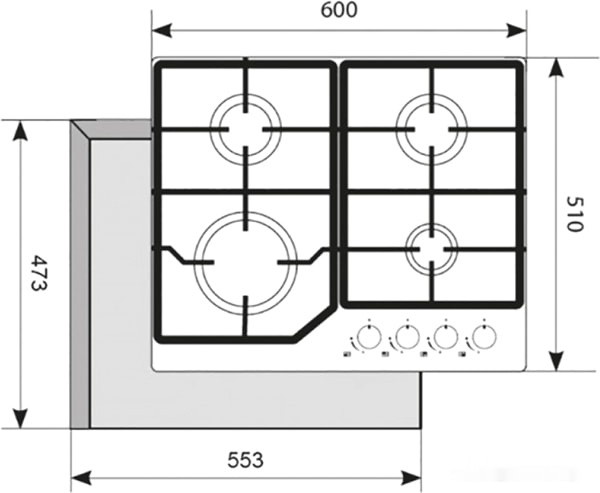 Варочная панель AKPO PGA 604 LXE-2