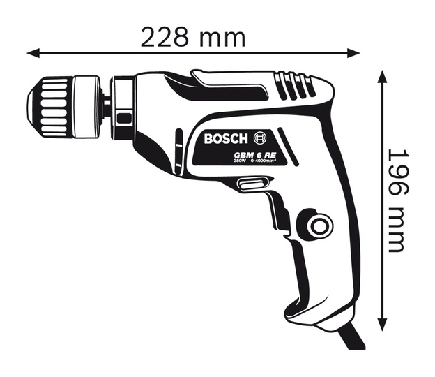 Дрель безударная Bosch GBM 6 RE Professional