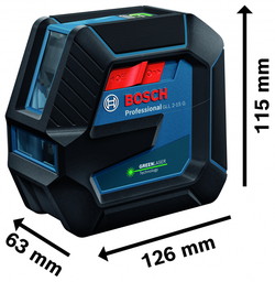 Лазерный нивелир Bosch GLL 2-15G+LB10+клипса+кейс - фото2