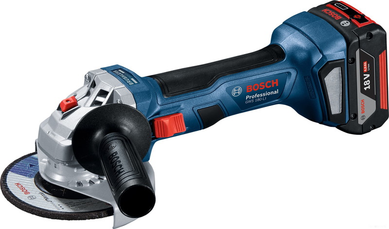 Угловая шлифмашина Bosch GWS 180-LI Professional 06019H9025 (с 1-им АКБ, кейс)