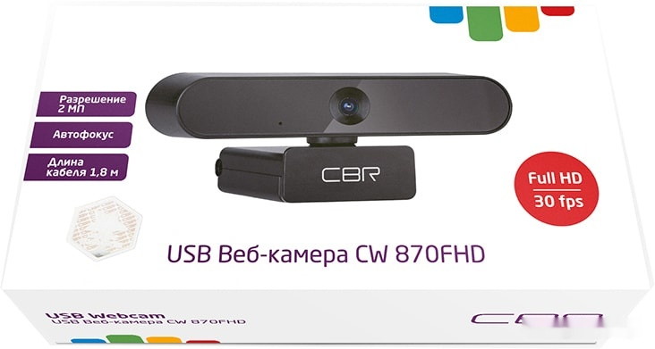 Веб-камера CBR CW 870FHD (чёрный)