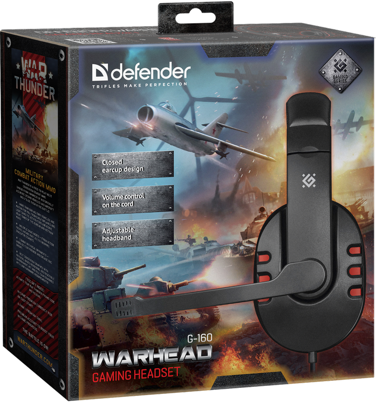 Компьютерная гарнитура Defender Warhead G-160 (Black-Blue)