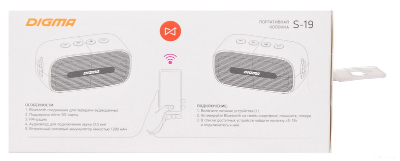 Беспроводная колонка DIGMA S-19