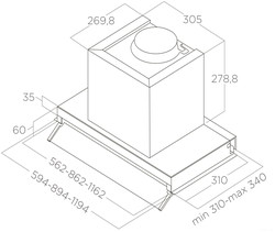 Кухонная вытяжка Elica Box In LX/BL MAT/A/90 - фото2