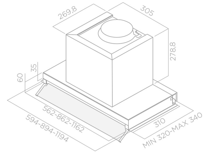 Вытяжка Elica BOX IN PLUS IXGL/A/90