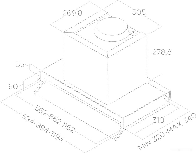 Кухонная вытяжка Elica Boxin IX/A/120 PRF0097842B