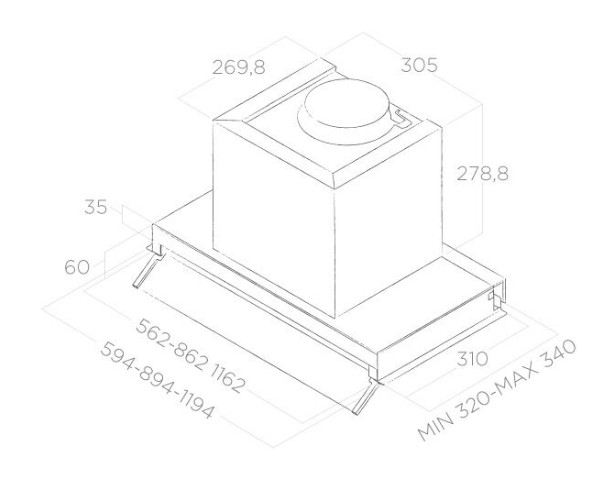 Кухонная вытяжка Elica Boxin LX/IX/A/60