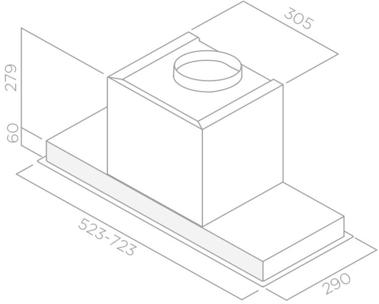 Вытяжка Elica HIDDEN IXGL/A/60
