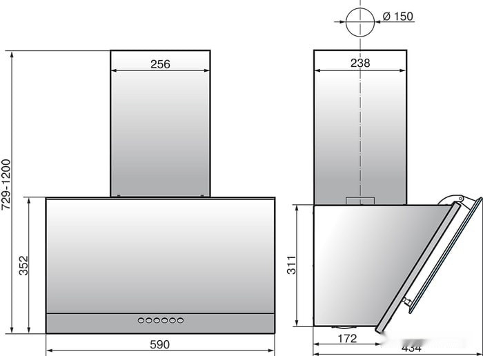 Кухонная вытяжка Elikor Рубин Stone S4 60П-700-Э4Д (перламутр)