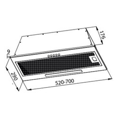 Кухонная вытяжка Evelux Integral 60 B - фото2