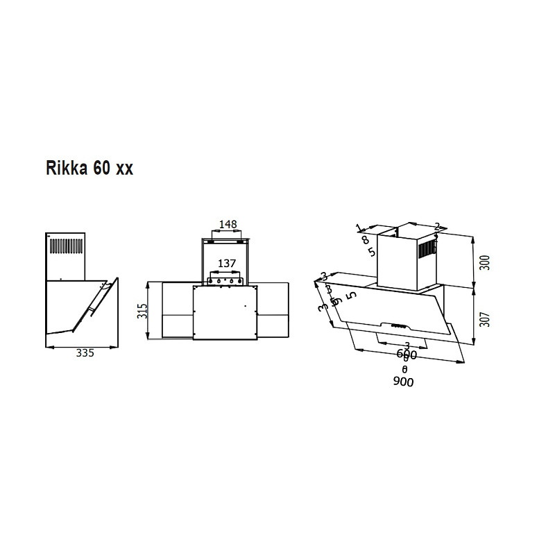 Кухонная вытяжка Evelux Rikka 60 BG