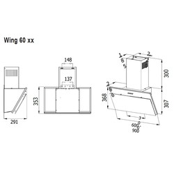 Кухонная вытяжка Evelux Wing 60 BG - фото2