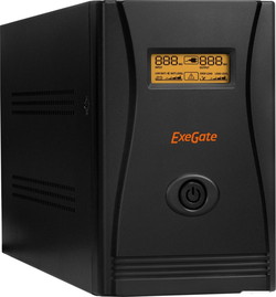 Источник бесперебойного питания Exegate SpecialPro Smart LLB-1000.LCD.AVR.C13.RJ.USB - фото