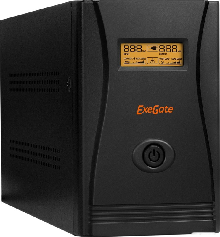 Источник бесперебойного питания Exegate SpecialPro Smart LLB-1600.LCD.AVR.C13.RJ.USB