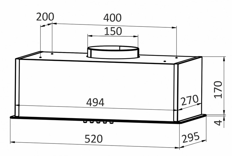 Кухонная вытяжка Exiteq EX-1246 (белый)