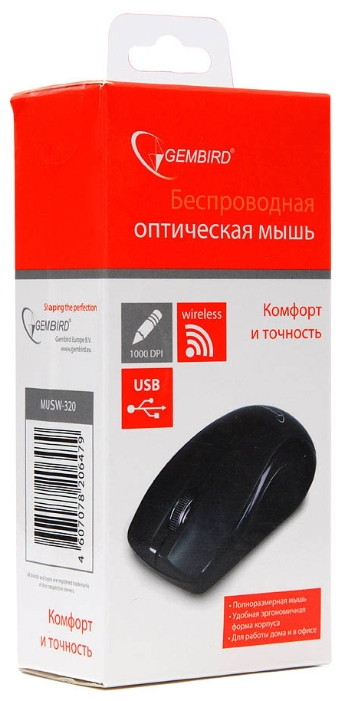 Мышь Gembird MUSW-320 Black USB