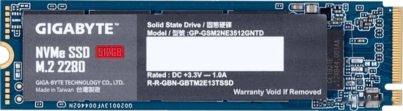 SSD Gigabyte NVMe 512GB GP-GSM2NE3512GNTD