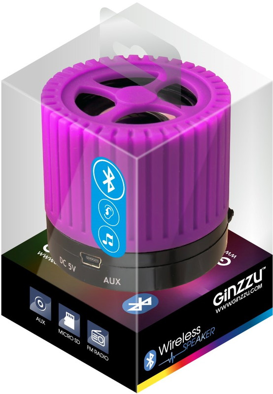 Портативная акустика Ginzzu GM-988V (Violet)