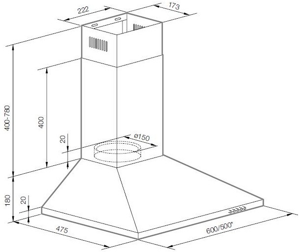 Кухонная вытяжка Graude DHP 60.0 W