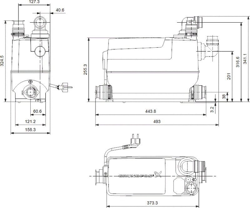 Насос для сточных вод Grundfos Sololift2 C-3