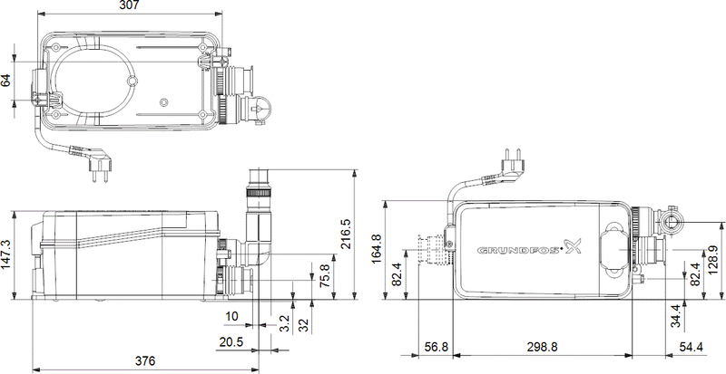 Насос для сточных вод Grundfos Sololift2 D-2