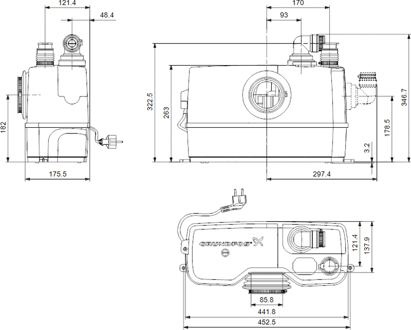 Насос для сточных вод Grundfos Sololift2 WC-1