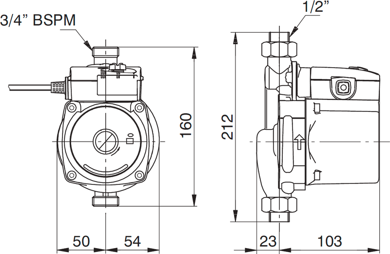 Циркуляционный насос Grundfos UPA 15-90 160