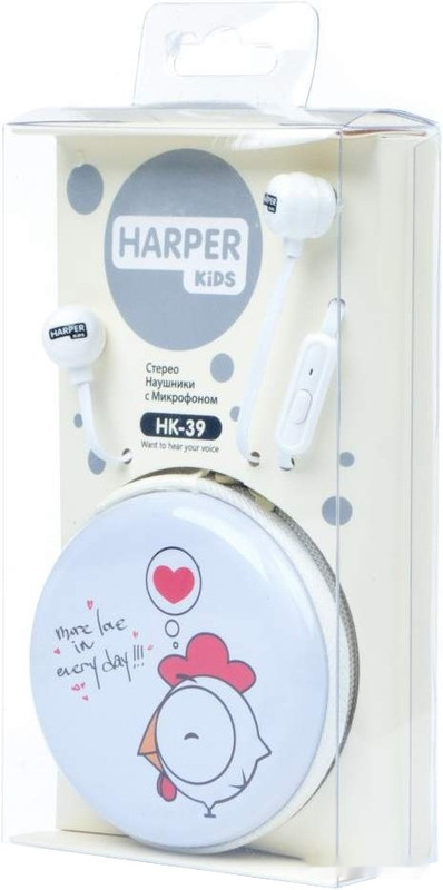 Наушники HARPER Kids HK-39 (белый)