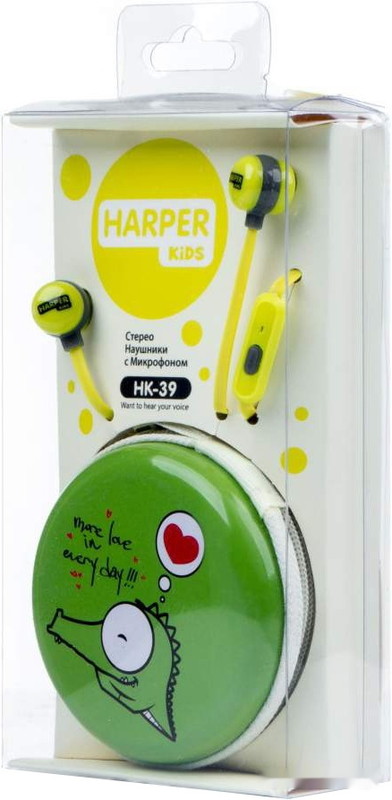 Наушники HARPER Kids HK-39 (желтый/зеленый)