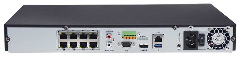Видеорегистратор наблюдения Hikvision DS-7608NI-I2/8P