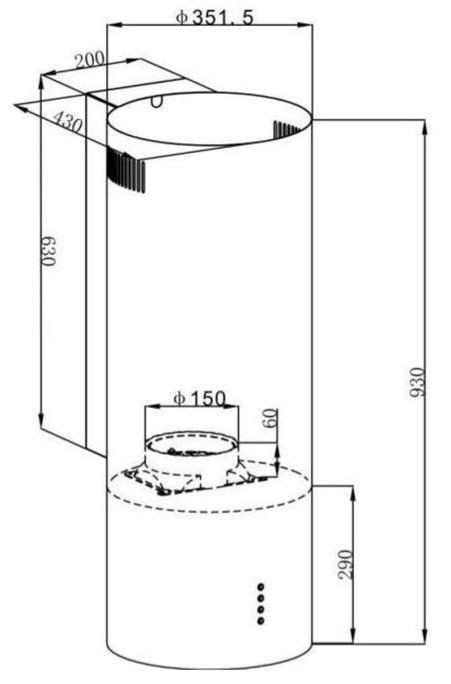 Кухонная вытяжка HOMSair Art 1050WL 35 (черный)