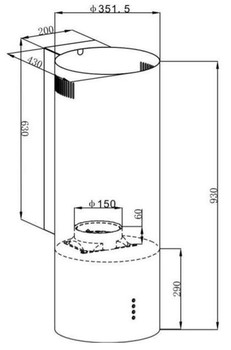 Кухонная вытяжка HOMSair Art 1050WL 35 (черный) - фото2