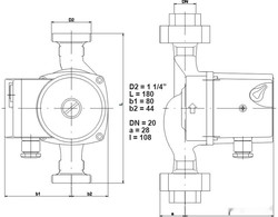 Циркуляционный насос IMP Pumps GHN 20/60-180 - фото2