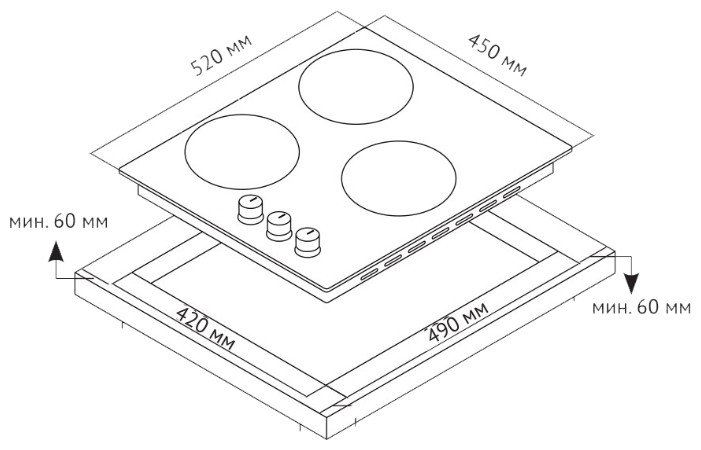 Варочная панель Korting HG 465 CTRB