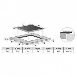 Индукционная варочная панель Korting HIB 64940 B Maxi - фото2