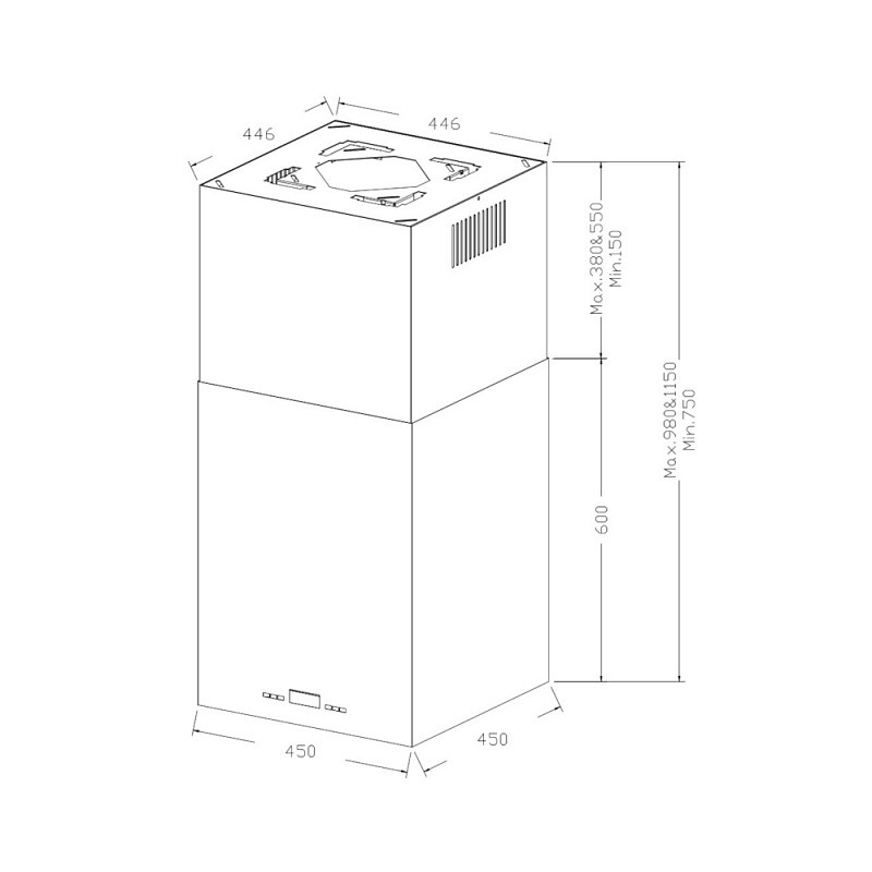 Вытяжка Korting KHA 45970 N Cube