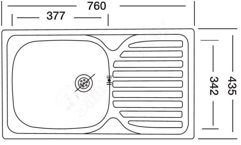 Кухонная мойка Kromevye ЕС 240 D