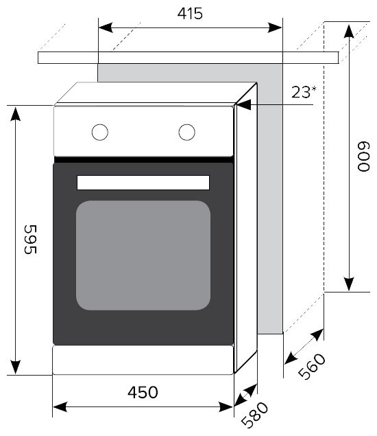 Духовой шкаф LEX EDM 4570 WH