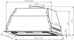 Кухонная вытяжка LEX GS Bloc P 600 (слоновая кость light) - фото2