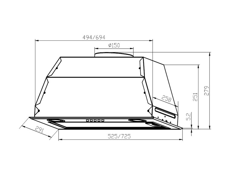 Вытяжка LEX GS BLOC P 600 WHITE