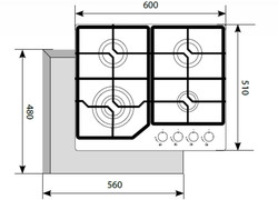Варочная панель LEX GVG 640-1 WH - фото2