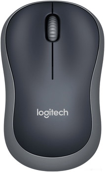 Мышь Logitech M185 (черный/серый) - фото