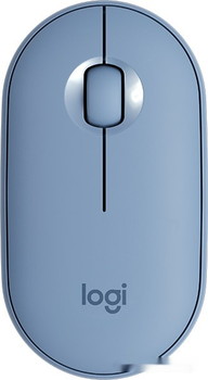 Мышь Logitech M350 Pebble (голубой) - фото