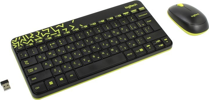Клавиатура + мышь Logitech MK240 Nano (Black)